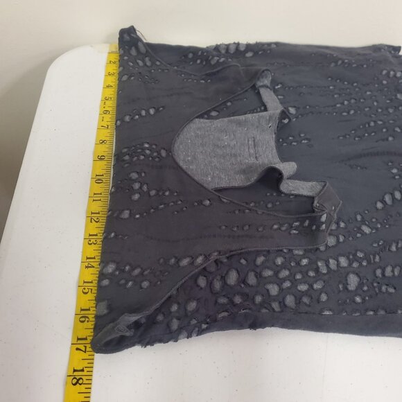 Hard Tail Womens Asymmetric Grunge Tank Top Size L Gray Alternative Steampunk - Picture 7 of 14